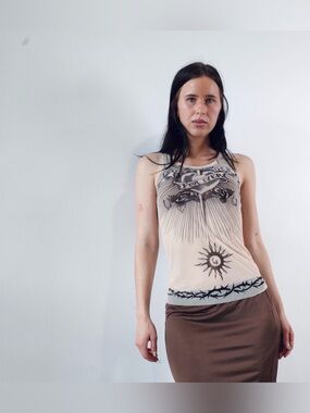 SS1996 Jean Paul Gaultier "Safe Sex Forever" Graphic Tank Top
